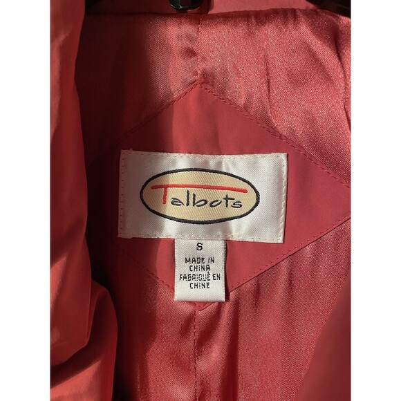Talbots Coat Women’s Size Small Peach Snaps Pockets - Picture 4 of 6